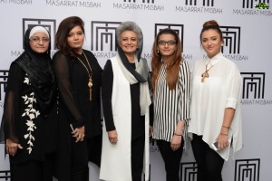 Nighat Misbah, Hafsa Haseeb, Masaarat Misbah, Hani and Redah Misbah at Masarrat Misbah Makeup's 1st Anniversary Lunch (1024x683)